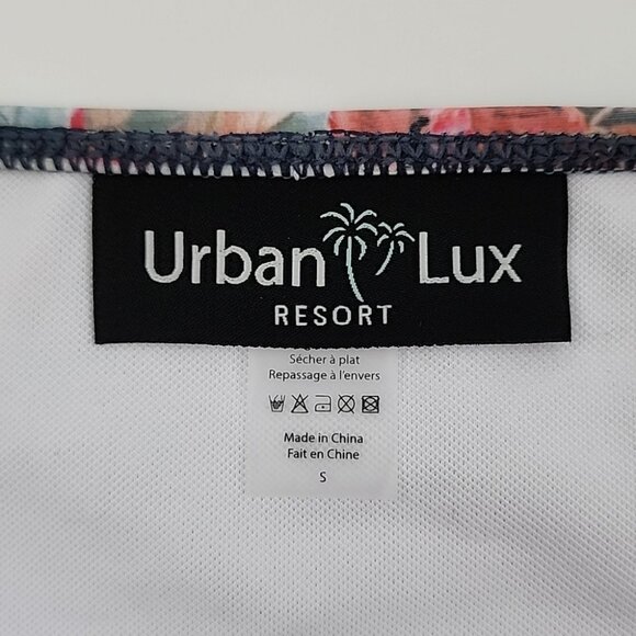 Urban Lux Resort Women's 3 Piece Bikini Sarong Tropical Silver Pink Print Size S - Picture 13 of 16